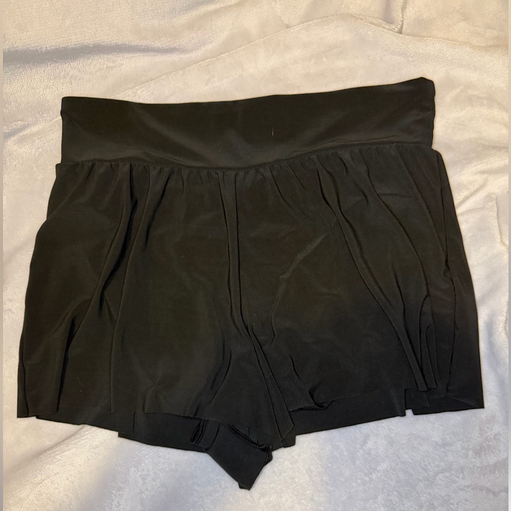 NWT Black High-Waisted Swim Shorts